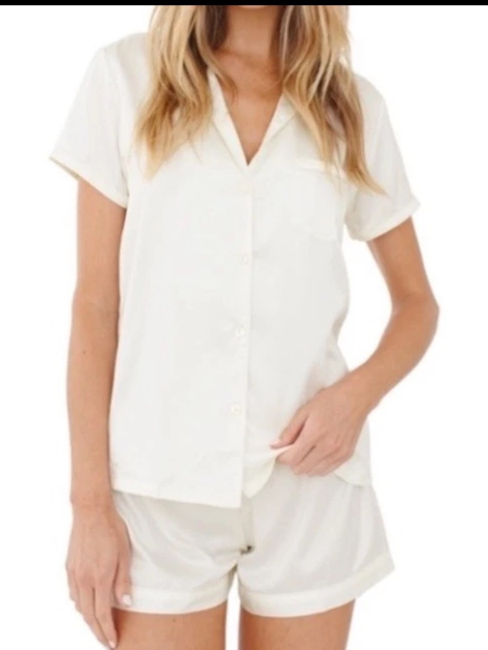Plum Pretty Sugar Ventana Shorties Set PJ’s XL Ivory/cream New